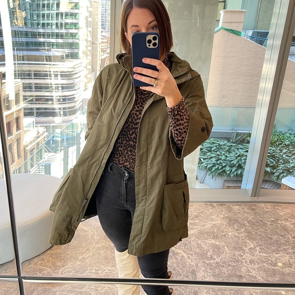 Zara Basic Khaki Parker - Size XS - Picture 8 of 11